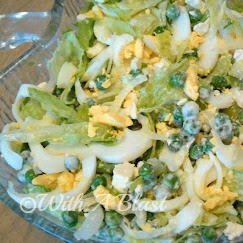 Pea Egg and Feta Salad