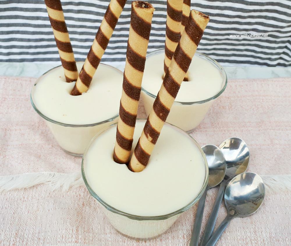 White Chocolate Panna Cotta with a delicious, slightly tart twist. Smooth and so creamy - this is a very easy recipe and one sure to become a family favorite