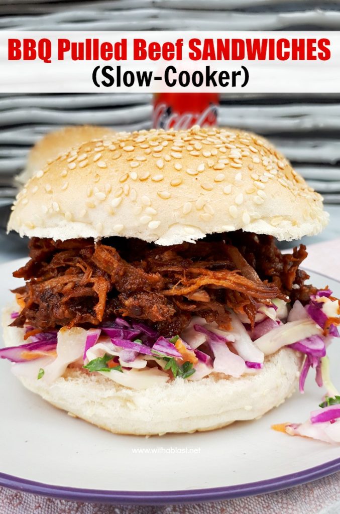 BBQ Pulled Beef Sandwiches (SlowCooker) With A Blast
