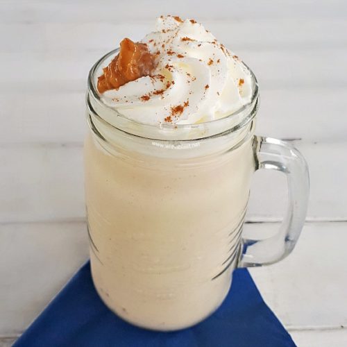 Caramel Apple Milkshake With A Blast