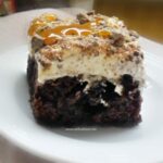 Double Chocolate Toffee Poke Cake