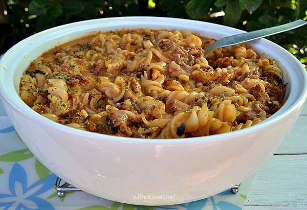 Delicious, creamy Amish Country Casserole ~ economical recipe enough for 8 - 10 servings