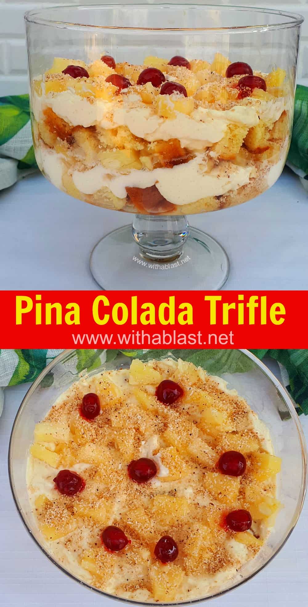 Pina Colada Trifle With A Blast