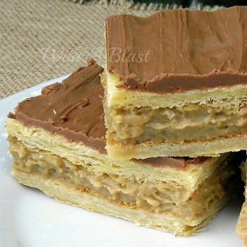 Coffee Custard Slices made using Puff Pastry ! Quickly and easily