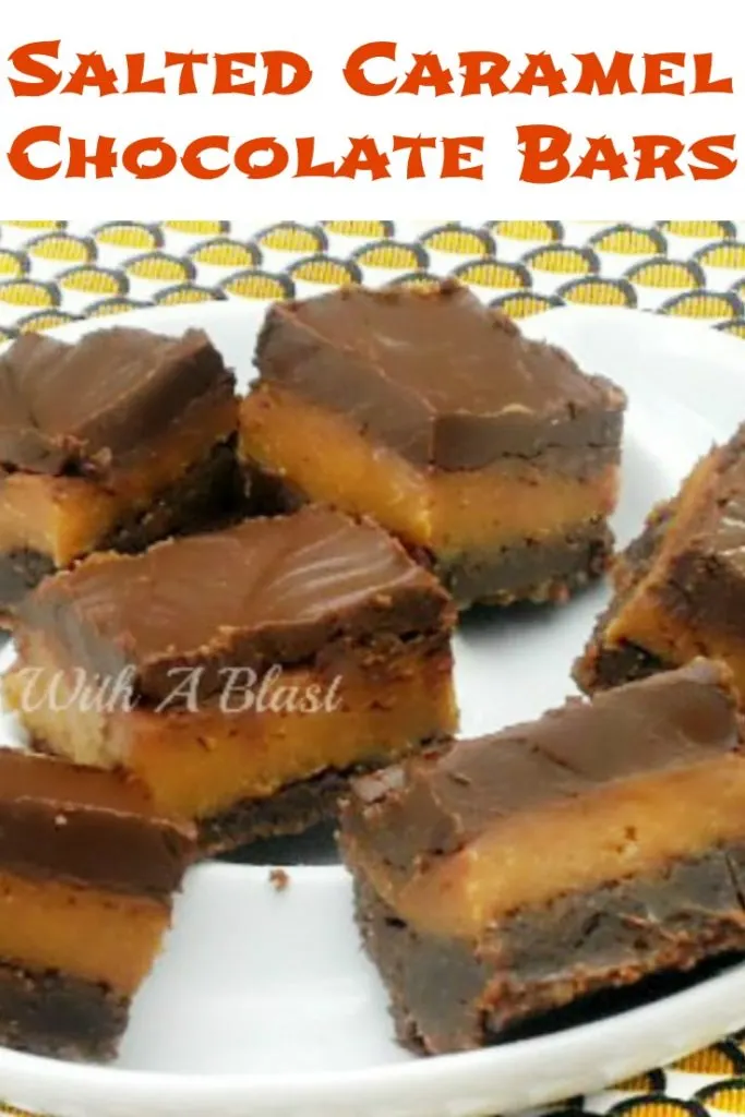 Salted Caramel Chocolate Bars are irresistible ! Gooey crust, gooey caramel with a smooth Chocolate glaze ! 