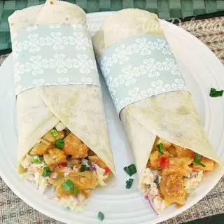 Sweet Chili Chicken Tortillas with Coleslaw