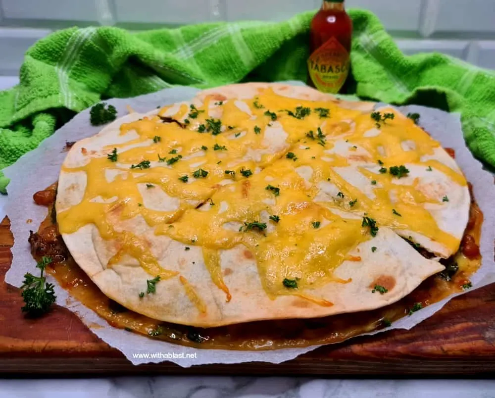 Beef Mozzarella Spinach Quesadillas