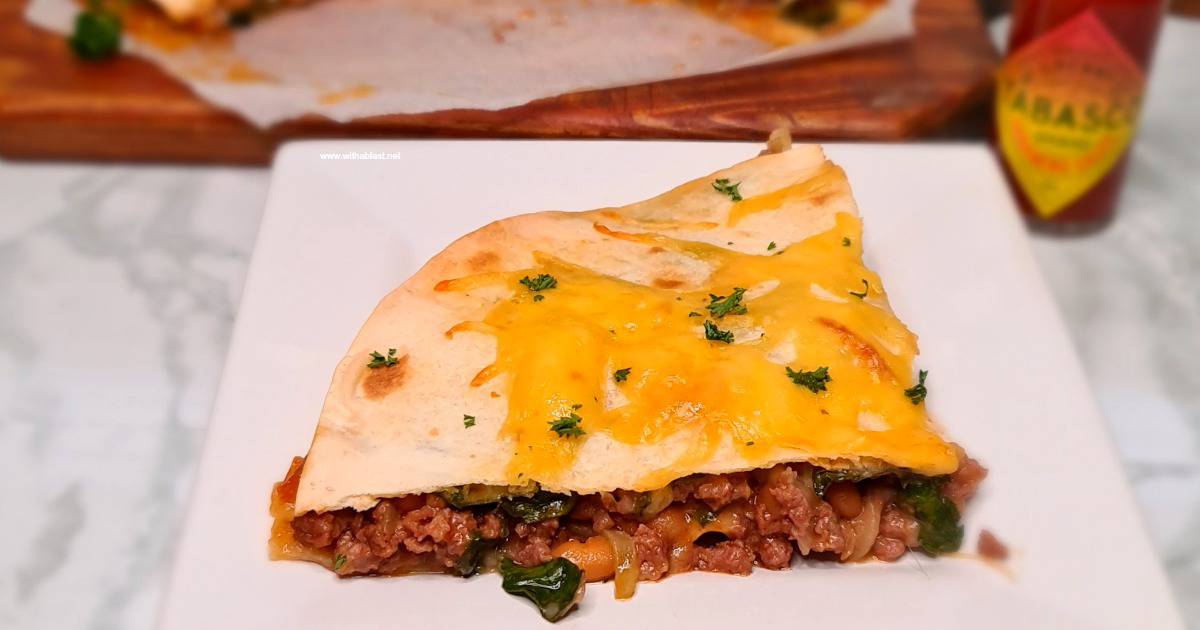Beef Mozzarella Spinach Quesadillas With A Blast