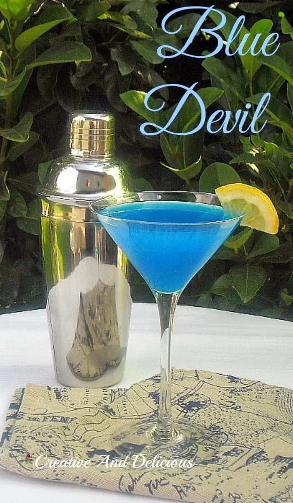 Blue Devil ~ Refreshing Cocktail with a delightful kick ! #BlueDevil #Drinks #Alcoholic