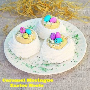 Caramel Meringue Easter Nests