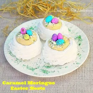 Caramel Meringue Easter Nests