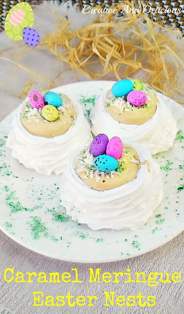 Caramel Meringue Easter Nests 