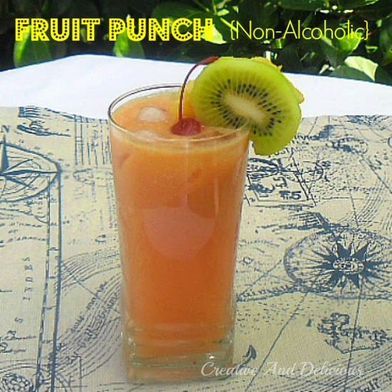 Refreshing Fruit Punch {Non-Alcoholic} ~ Thirst buster for all ages to enjoy with a delicious tropical taste ! #FruitPunch #Drinks #NonAlcoholic