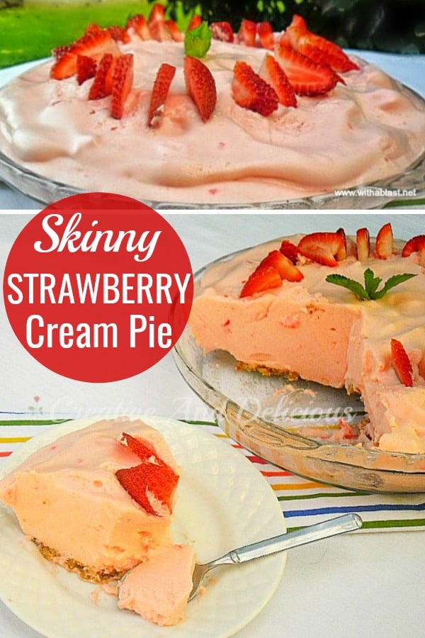 Skinny Strawberry Cream Pie