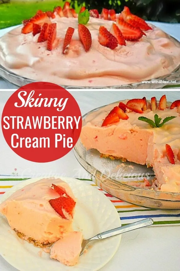 Skinny Strawberry Cream Pie