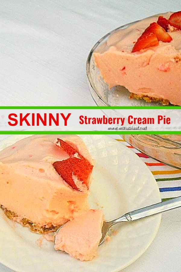 Skinny Strawberry Cream Pie