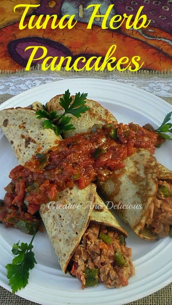 Tuna Herb Pancakes ~ Wholewheat Pancakes with a delicious Tuna filling ! #WholewheatPancakes #FilledPancakes #TunaRecipe Tuna Herb Pancakes ~ Wholewheat Pancakes with a delicious Tuna filling ! #WholewheatPancakes #FilledPancakes #TunaRecipe