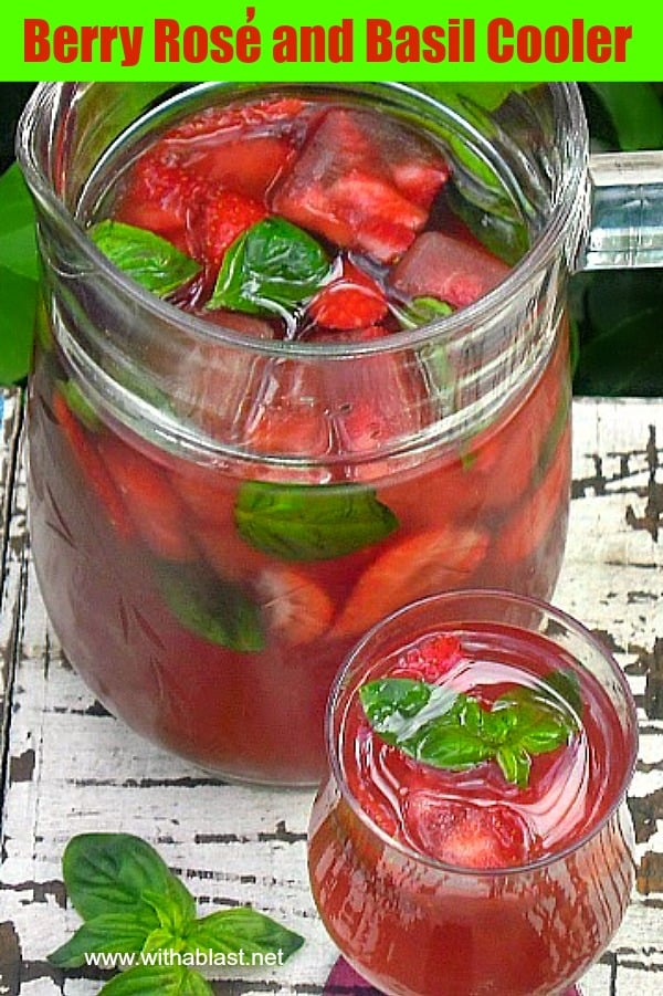 Berry Rose and Basil Cooler