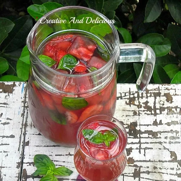 Berry Rose and Basil Cooler 