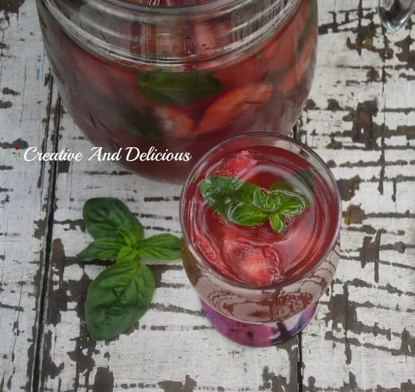 Berry Rose and Basil Cooler