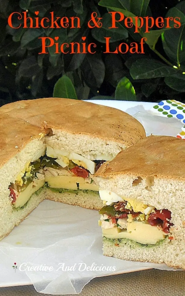 Chicken and Peppers Picnic Loaf 
