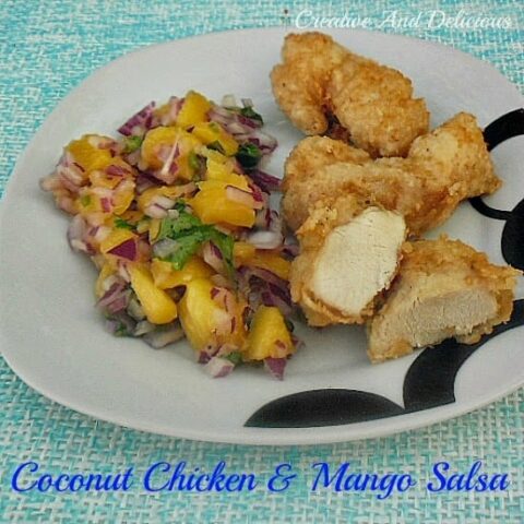 Coconut Chicken and Mango Salsa