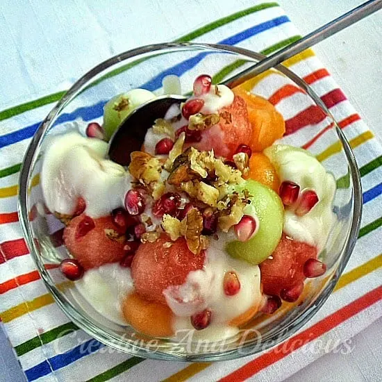 Guilt-Free Melon Breakfast or Dessert ~ Delicious Low-Fat Breakfast or Dessert ~ you decide ! #Breakfast #LowFatRecipe #Dessert Guilt-Free Melon Breakfast or Dessert