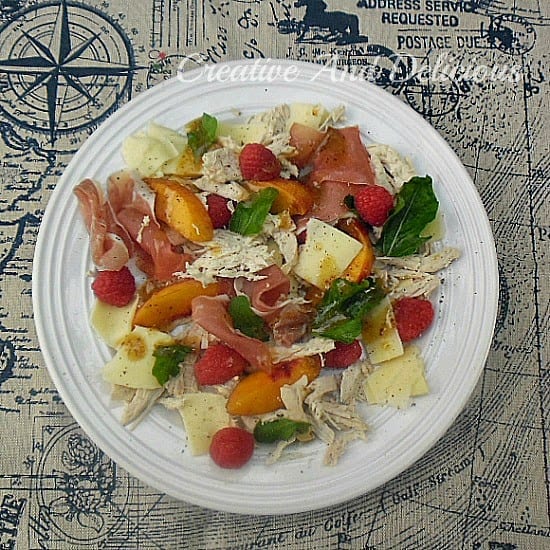 Nectarine Chicken and Prosciutto Salad 