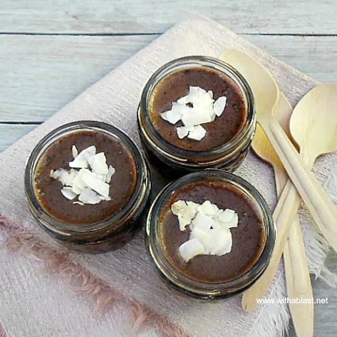 Chocolate Coconut Chia Pudding ~ Delicious, healthy Chocolate pudding and easy to make