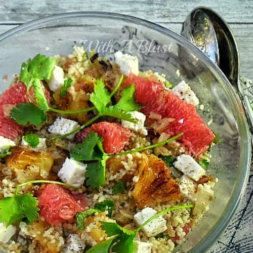 Couscous Salad with Grilled Pineapple and Grapefruit
