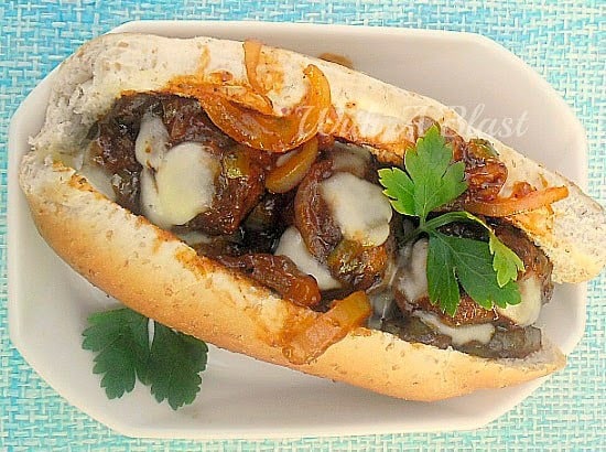 Juicy delicious Italian Meatball Sliders with melted Mozzarella topping ! So good to serve on Game Day or for lunch and great as a light dinner as well