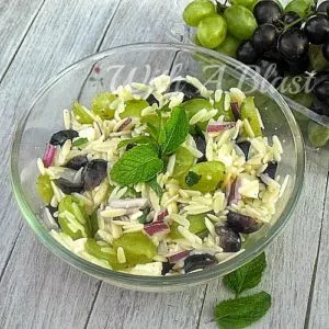 Minty Orzo and Grape Salad