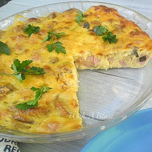 An easy No-Crust Ham and Mushroom Pie you can make using leftover Ham. Perfect to serve as a light dinner, lunch or even have as breakfast ! An easy No-Crust Ham and Mushroom Pie you can make using leftover Ham. Perfect to serve as a light dinner, lunch or even have as breakfast !