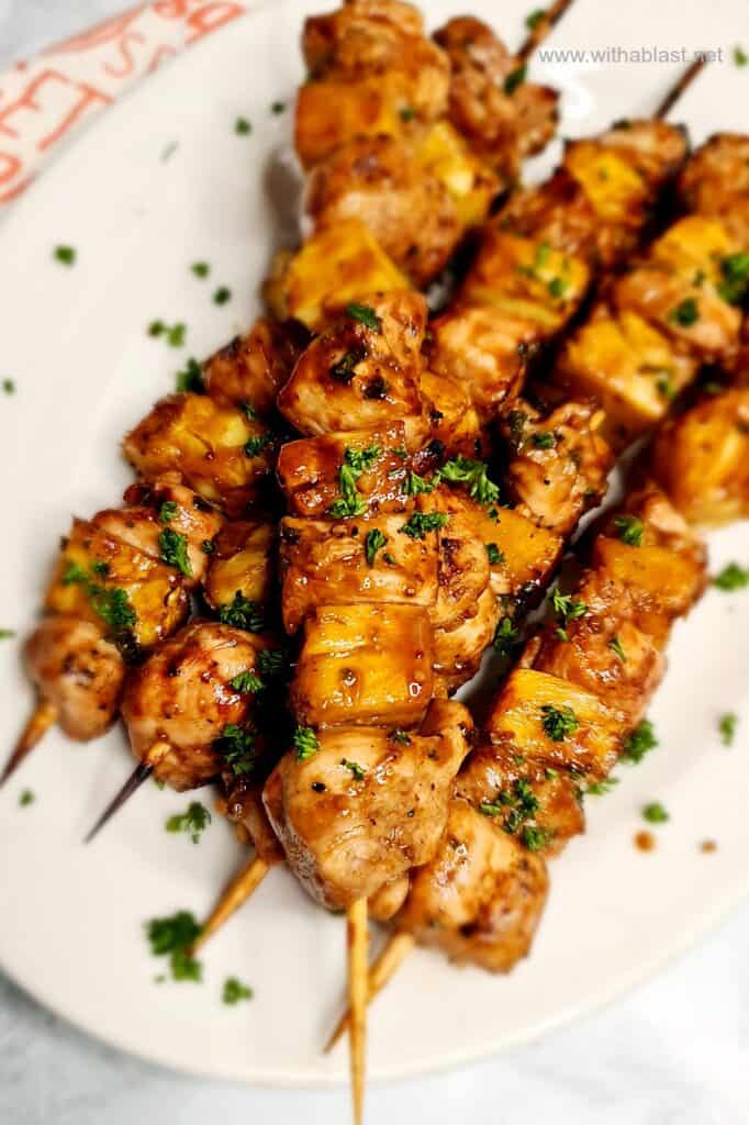 Pineapple Lime Chicken Kebabs With A Blast