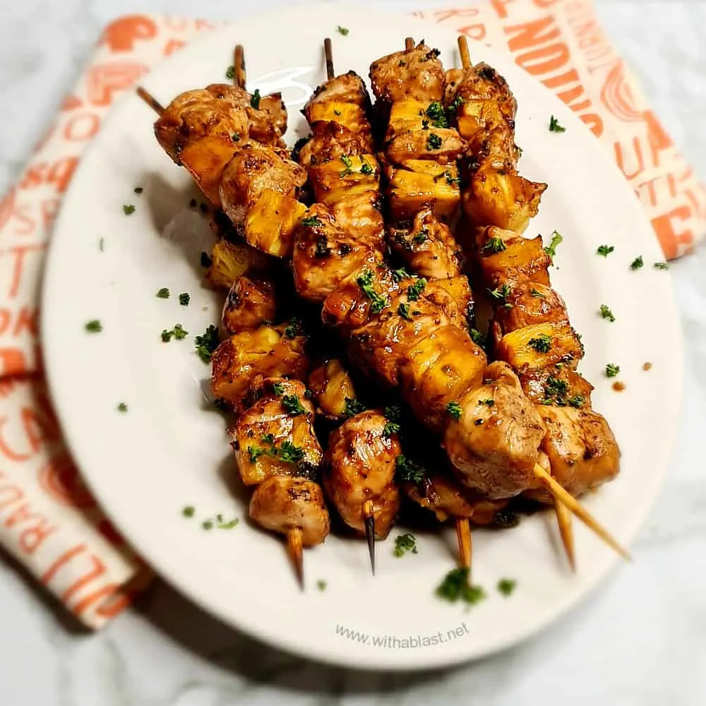 Pineapple Lime Chicken Kebabs