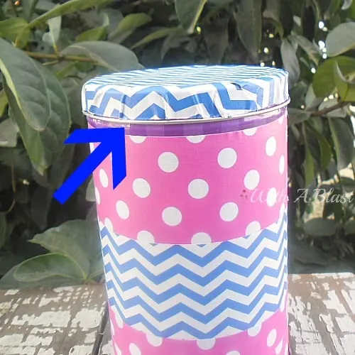 Storage Containers (Duct Tape Crafts) ~ Easily recycle empty cans and tubs by using Duct Tape to decorate #DuctTape #Crafts #StorageContainers #Storage #DIY #Organizing