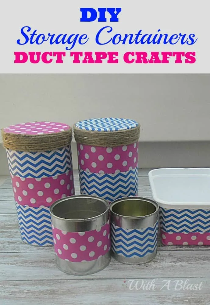 DIY Scotch Duct Tape Storage Container For Back To School