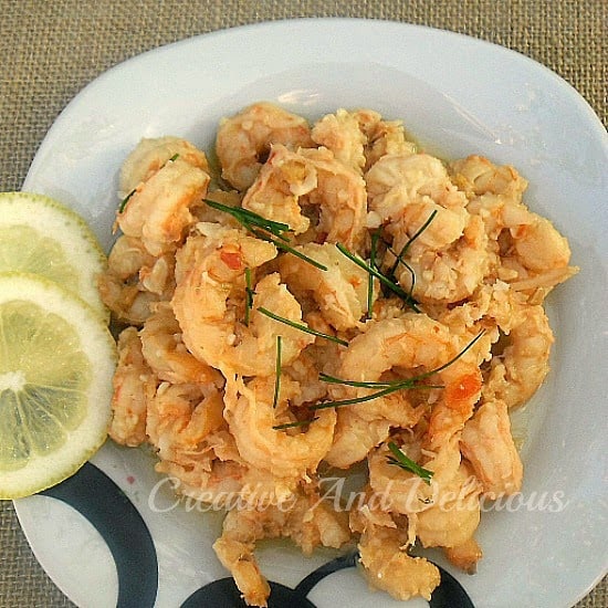 Garlic and Sweet Chili Shrimp ~ Delicious Appetizer, ready in under 15 minutes, or serve with rice for a light dinner #Appetizer #ShrimpRecipe #LightDinner