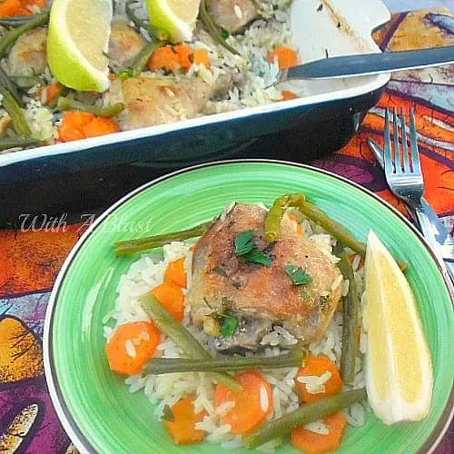 Lemon Chicken and Rice Casserole ~ No-Fuss, one dish Chicken and Rice casserole with vegetables #ChickenCasserole #Casserole #OneDishMeal Lemon Chicken and Rice Casserole