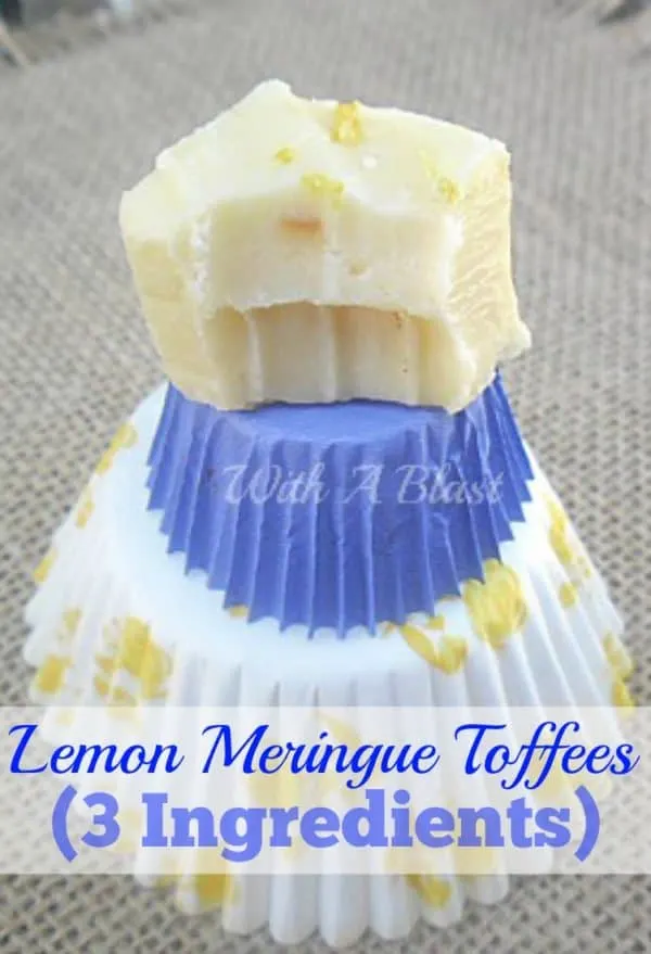 Only 3 everyday pantry ingredients needed to make these creamy, delicious Lemon Meringue Toffees and it really tastes like Lemon Meringue !