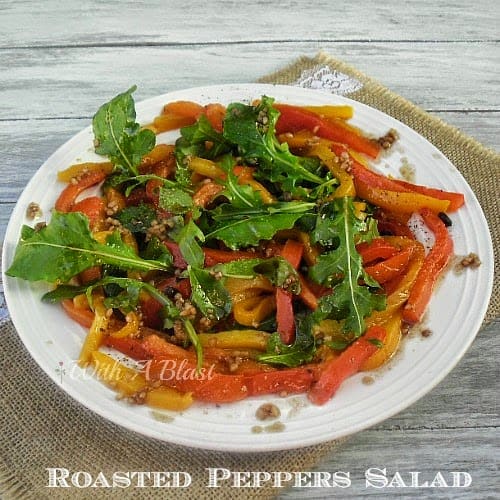 Roasted Peppers Salad is a tenderly roasted Bell Peppers with Herb Leaves Salad which goes with any main meal and kids actually love this !