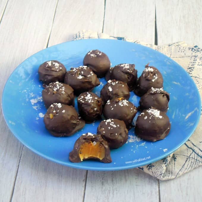 Simple Dark Chocolate Sea Salt Truffles - One Sweet Mama