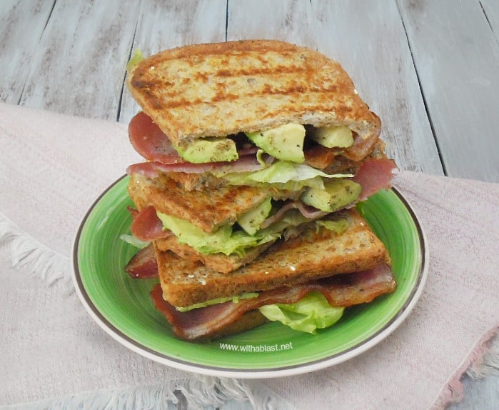 Bacon Lettuce Avocado Sandwich also known as The B.L.A. is a simple, but delicious sandwich, loaded with Bacon, Lettuce and Avocado and perfect for lunch or brunch !