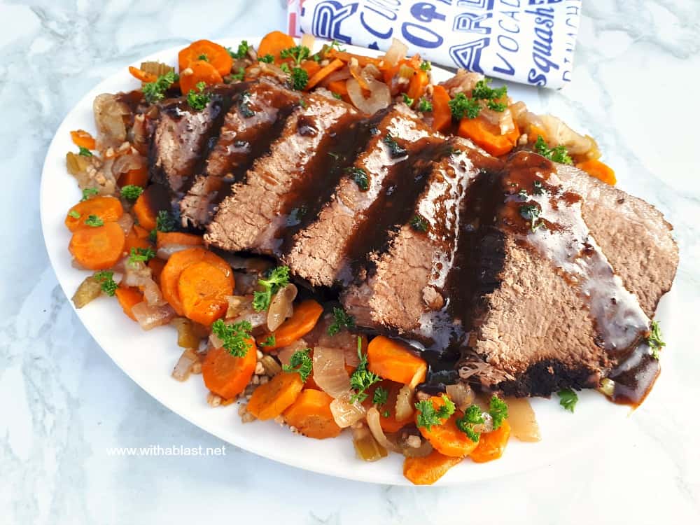 Best Slow-Cooker Pot Roast turns out so tender and juicy with vegetables all cooked in the slow-cooker - no fuss recipe and ideal for a Sunday roast !