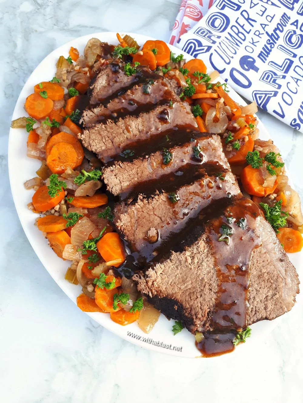 Best Slow-Cooker Pot Roast turns out so tender and juicy with vegetables all cooked in the slow-cooker - no fuss recipe and ideal for a Sunday roast !