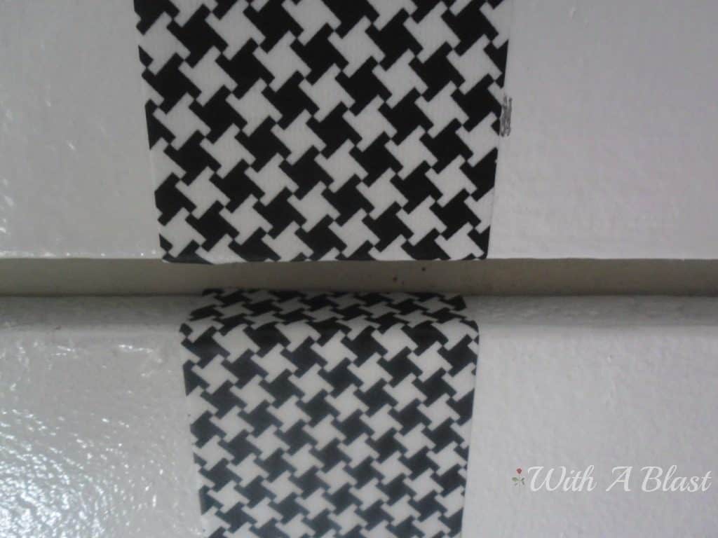 Framed Closet Doors (Duct Tape Crafts) ~ Quick, easy and inexpensive way to boring closet doors with #DuctTape #Crafts #DIY #Framing #AlternativeFraming