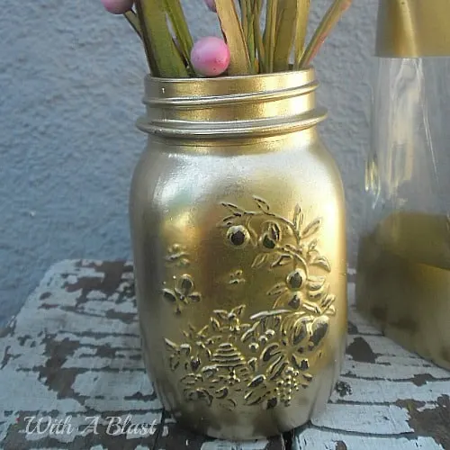 Gold Vase and Candle Holder 