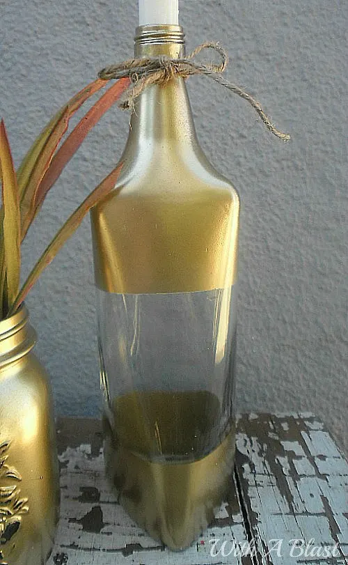 Gold Vase and Candle Holder 