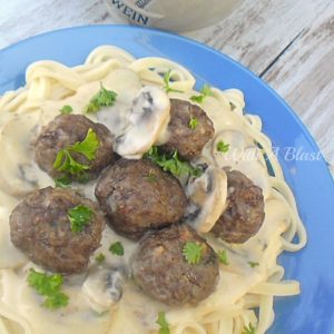 Linguine with Meatball Stroganoff