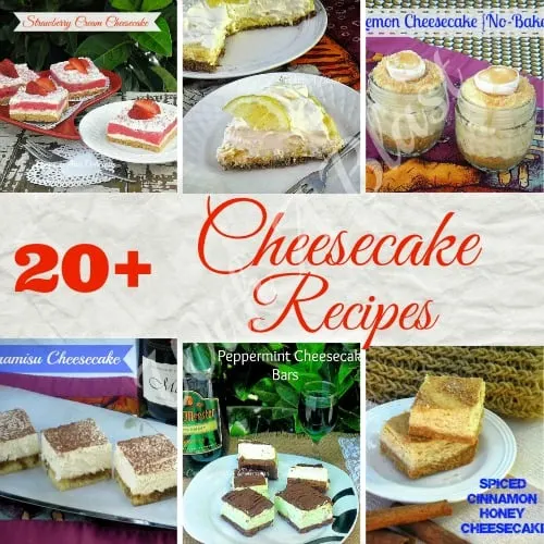 20+ Cheesecake Recipes round-up includes smoothie, cheesecake bars, dips, cheesecake served in jars and many more - so many different flavors ! 20+ Cheesecake Recipes round-up includes smoothie, cheesecake bars, dips, cheesecake served in jars and many more - so many different flavors !